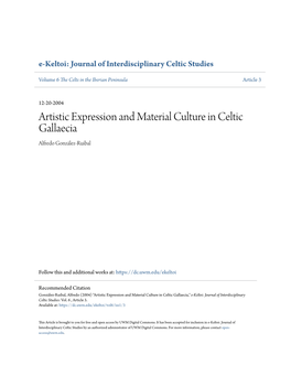 Artistic Expression and Material Culture in Celtic Gallaecia Alfredo González-Ruibal