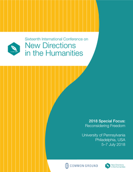 New Directions in the Humanities