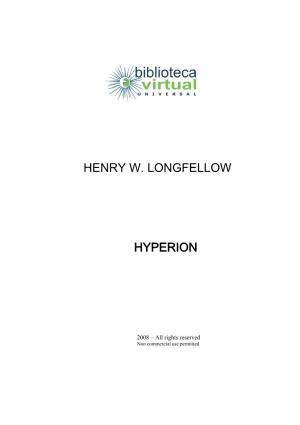 Henry W. Longfellow Hyperion