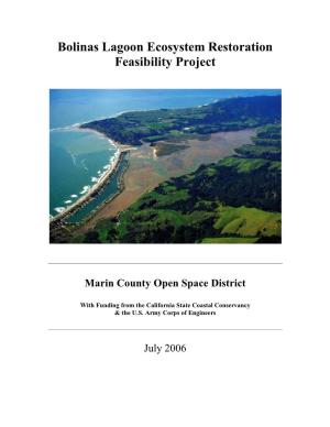 Bolinas Lagoon Ecosystem Restoration Feasibility Project