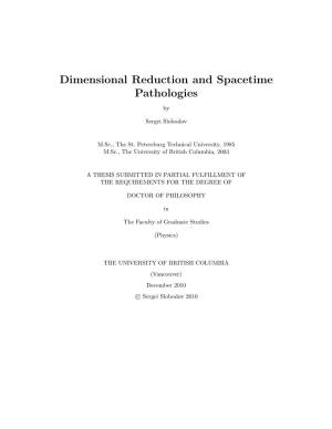Dimensional Reduction and Spacetime Pathologies