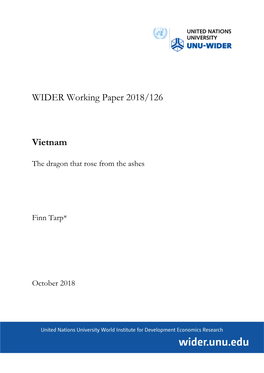 WIDER Working Paper 2018/126: Vietnam