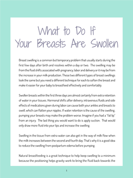 What to Do If Your Breasts Are Swollen