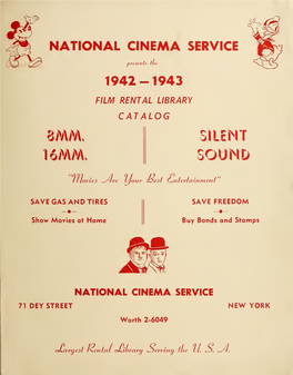 National Cinema Service Presents the 1942-1943 Film Rental Library