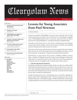 Lessons for Young Associates from Paul Newman