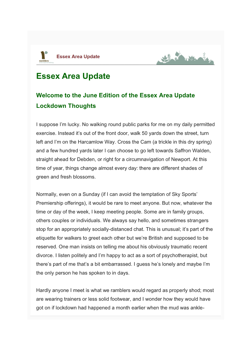 Essex Area Update