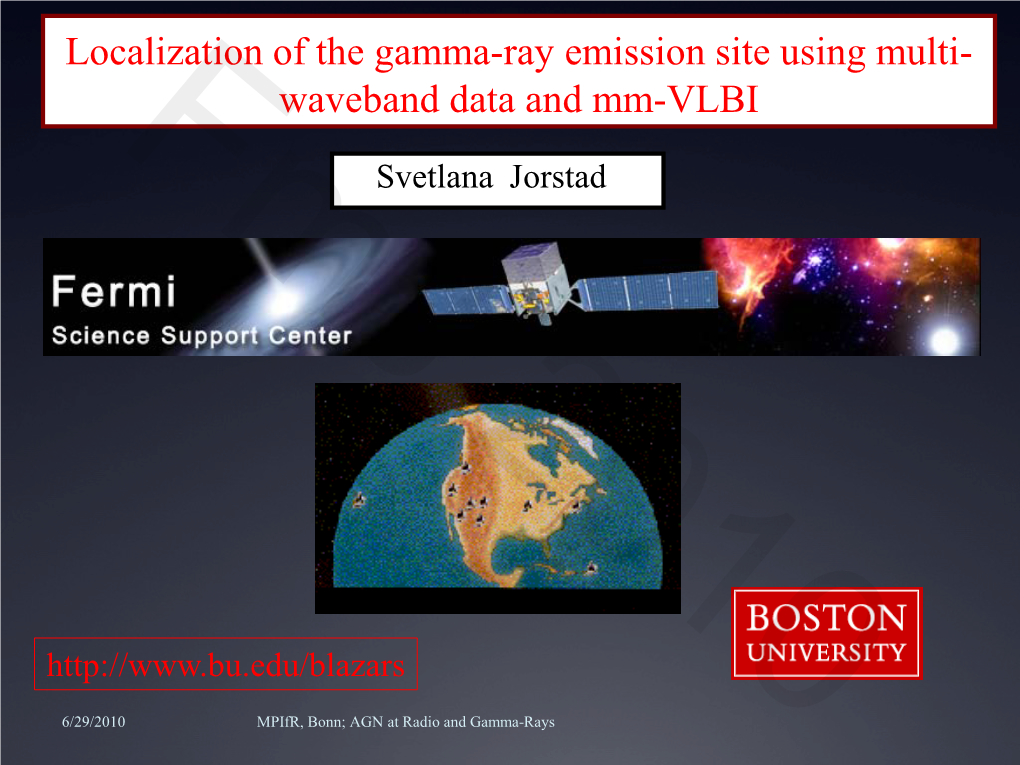 Localization of the Gamma-Ray Emission Site Using Multi-Waveband Data and Mm-VLBI