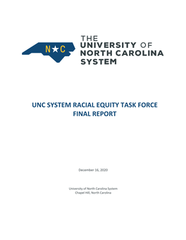 2020 UNC System Racial Equity Task Force Final Report