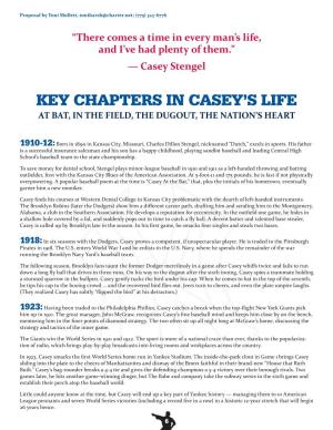 View Key Chapters of Casey's Life