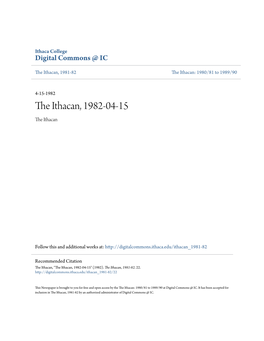 The Ithacan, 1982-04-15