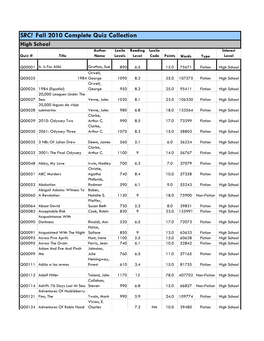 SRC Book List