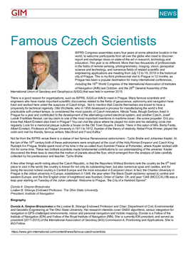 Famous Czech Scientists