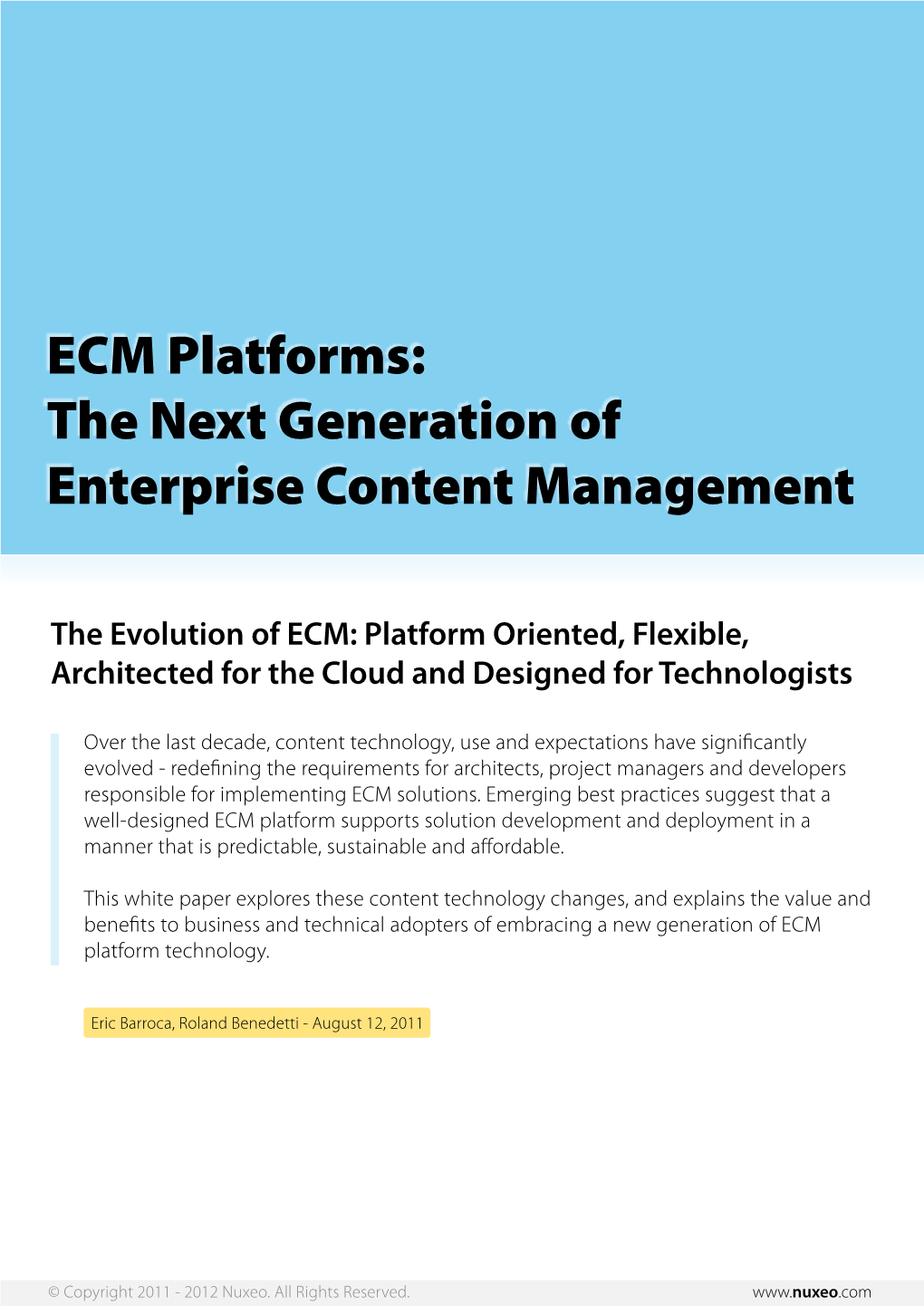 ECM Platforms: the Next Generation of Enterprise Content Management