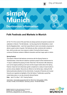 Folk Festivals and Markets in Munich