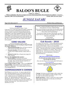 BALOO's BUGLE Volume 16, Number 2 "Make No Small Plans