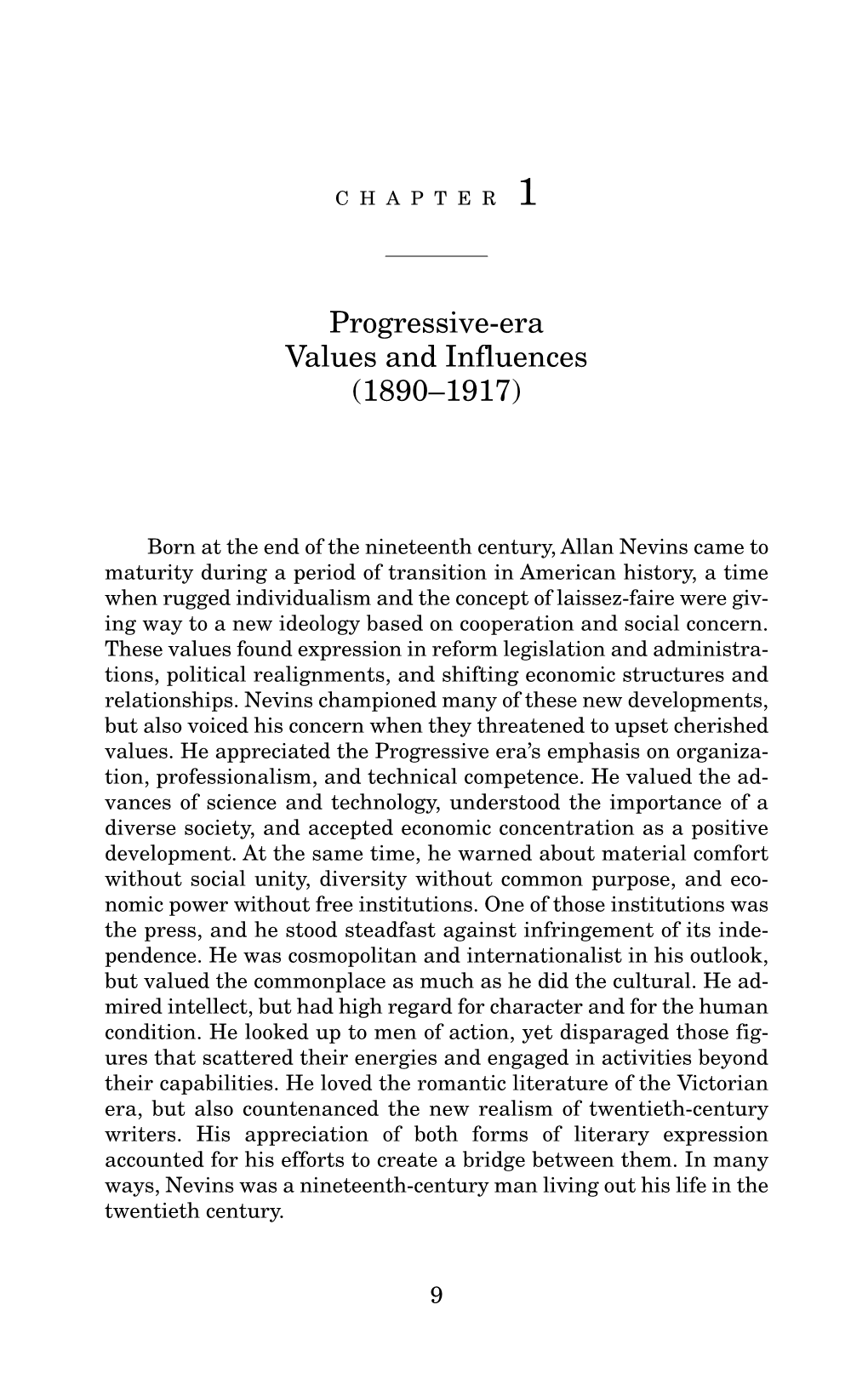 Progressive-Era Values and Influences (1890–1917)