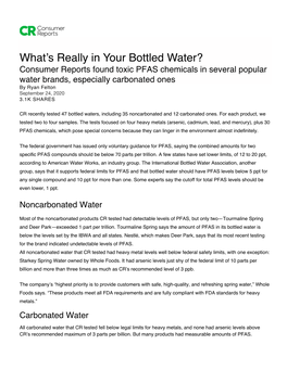 What's Really in Your Bottled Water?