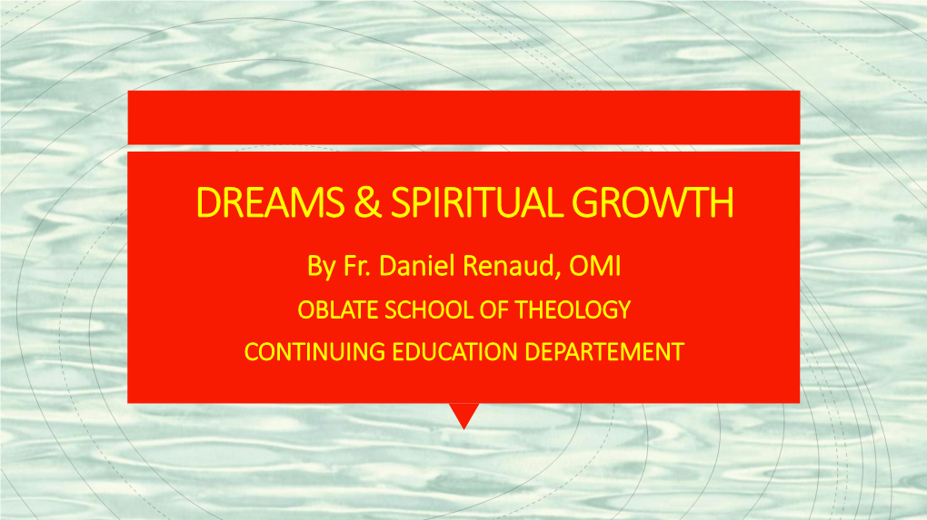Key Concepts for Dreamwork
