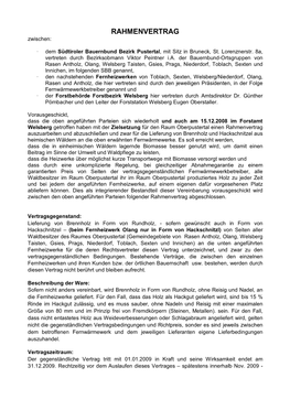 Rahmenvertrag Hackschnitzel Oberpustertal Für 2009Doc
