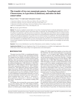 TAXON 63 (4) • August 2014: 831–842 Drew & Al