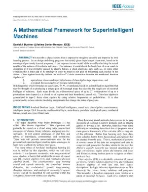 A Mathematical Framework for Superintelligent Machines