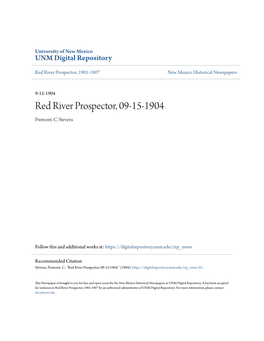 Red River Prospector, 09-15-1904 Fremont