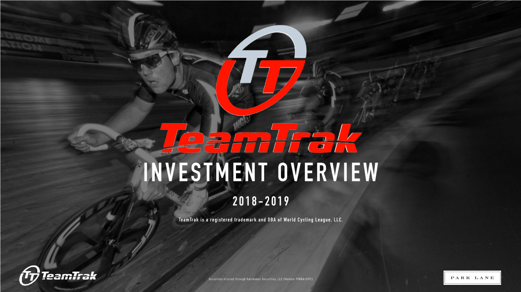 Teamtrak Is a Registered Trademark and DBA of World Cycling League, LLC