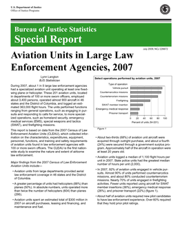 Aviation Units in Large Law Enforcement Agencies, 2007