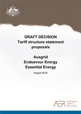 DRAFT DECISION Tariff Structure Statement Proposals Ausgrid