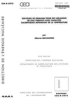 Cea-R-5973 93: Solveurs De Riemann Pour Des Melanges