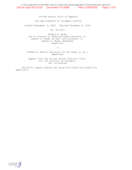 USCA Case #01-5103 Document #712838 Filed: 11/08/2002 Page 1 of 9