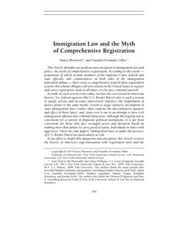 Immigration Law and the Myth of Comprehensive Registration