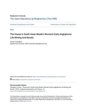 The House in South Asian Muslim Women's Early Anglophone Life