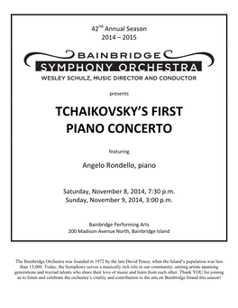 Tchaikovsky's First Piano Concerto