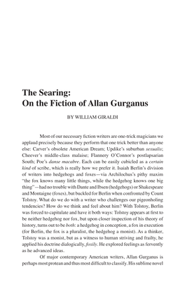 On the Fiction of Allan Gurganus 65