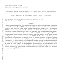 Arxiv:1910.08231V2 [Astro-Ph.GA] 22 Oct 2019 2