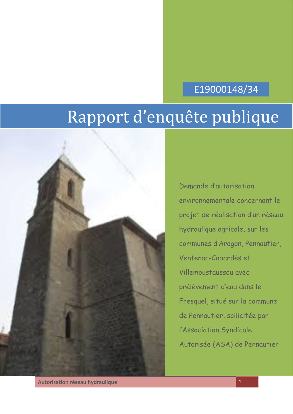 Rapport D’Enquête Publique