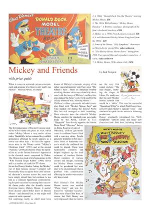 Mickey and Friends by Jack Tempest with Price Guide