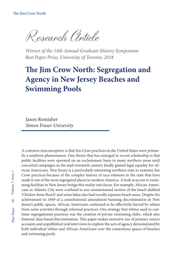 The Jim Crow North: Segregation and Agency in New