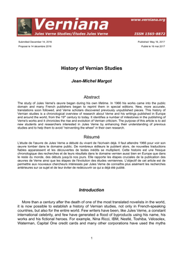 History of Vernian Studies