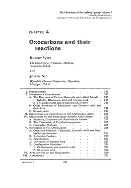 Oxocarbons and Their Reactions 243 P1ants6e7