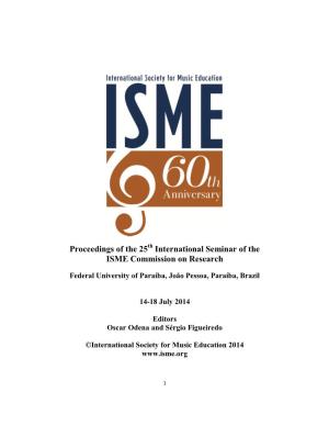 International Seminar of the ISME Commission on Research