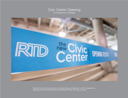 Civic Center Opening 2G Comprehensive Campaign