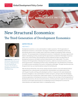 New Structural Economics: the Third Generation of Development Economics