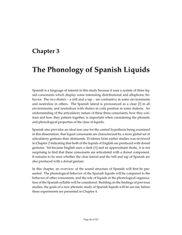 The Phonology of Spanish Liquids