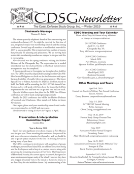 CDSG Newsletter - Winter 2019 Page 2