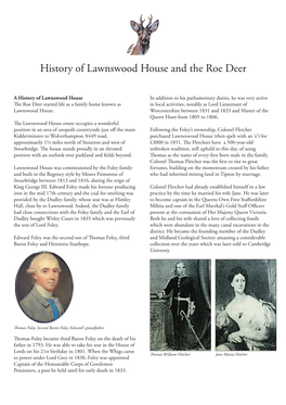 History of Lawnswood House and the Roe Deer