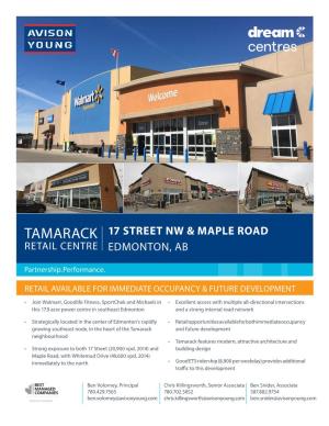 Tamarack 17 Street Nw & Maple Road Retail Centre Edmonton, Ab