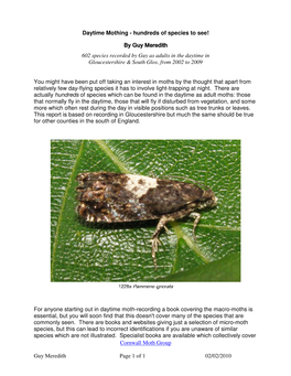 Cornwall Moth Group Guy Meredith Page 1 of 1 02/02/2010 Daytime