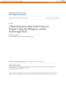 A Bilateral Analysis of the South China Sea Dispute